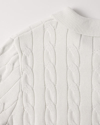 FLORENCE Cable Knit Polo