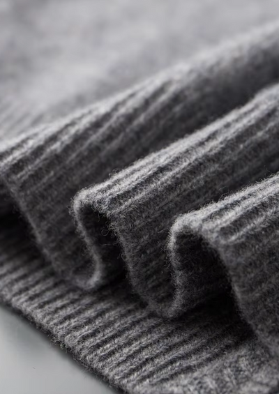 MERINO ZIP TWO-TONE CARDIGAN