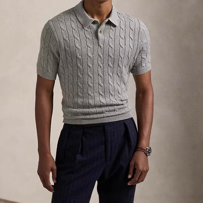 FLORENCE Cable Knit Polo