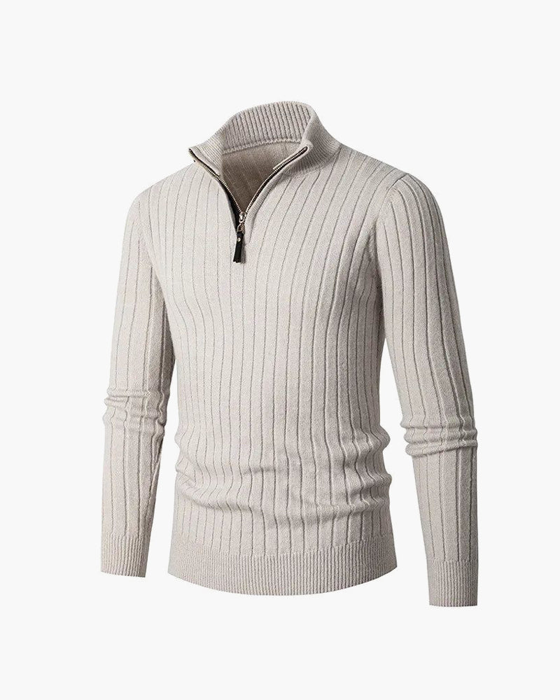 ZERMATT High Collar Half Zip Sweater